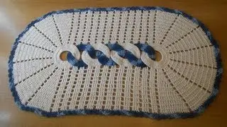 tapete de crochê Elos em barbante parte 2 crochet rug alfombra de ganchillo