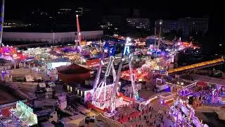 foire Saint Jean de Strasbourg depuis la grande roue juillet 2022