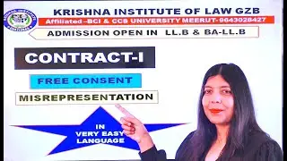 Contract- MISREPRESENTATION | LLB Ist Sem| CA| CS | LLM | CMA | BALLB