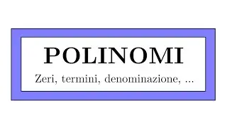 Polinomi - Zeri di un Polinomio, Termini, Polinomo Ridotto & Nomenclatura (Lezione In Classe)