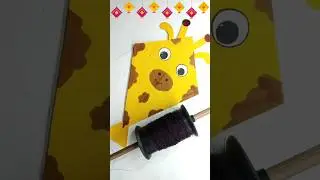 Home made giraffe kite making🦒/ how to make a kite/how to make paper kite #kite #kiteflying #shorts