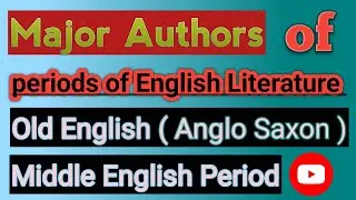 History of English Literature l l periods of English Literature l l Major Authors in english liter..