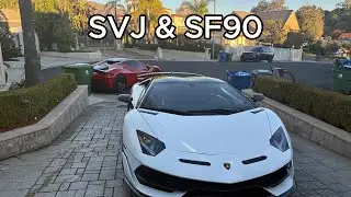 [POV] Ripping an SVJ ROADSTER through the streets with STRAIGHT PIPED SF90 and GT3RS