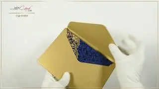 D-9430, Blue Color, Shimmery Finish Paper, Muslim Cards, Muslim Wedding Cards, Islamic Wedding Cards