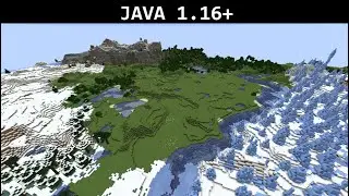 Minecraft Java 1.16+ Seed - Ice spikes and plains spawn with 2 villages and igloo..
