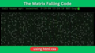 Matrix Falling Rain Code Hacking Animation Effect Using Pure HTML CSS JS 2024 | codelabweb