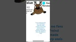 Adopt me fan made harp seals still working on the legendary one tho #adoptme #drawing #bestie