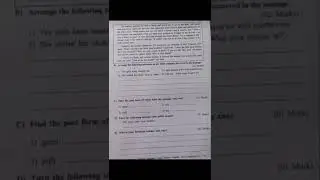 Std 8 PAT paper 2025-26 #thesmitaltingare # Pat paper #study #english