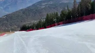 Skiing on an empty slope, Easter 2022⛷👍 Aprica Magnolta