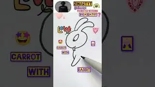 🥕Rabbit 🐇With A Carrot Drawing || How To Draw A Rabbit EASY Step #art #quiz #rabbit #drawing #shorts