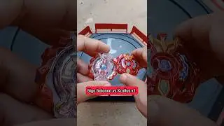 batalha de Beyblade burst giga gaianon vs Xcalius x1 #beyblade #shots