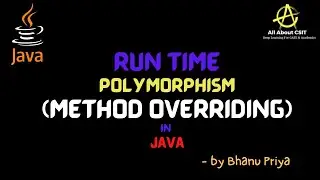 Runtime Polymorphism (Method Overriding} lec 47 | Java Tutorial| BhanuPriya