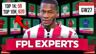 FPL GW27 EXPERTS TEAM ✅ 620 x TOP 10K! 💥