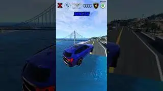 Car vs Broken Bridge 😱 | Impossible Jump! 🚗💥 #Shorts