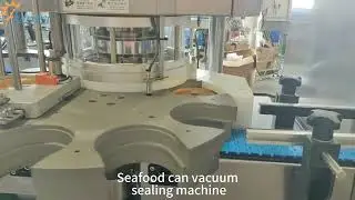 Fully automatic negative pressure vacuum sealing canning machine; Seafood can vacuum sealing machine