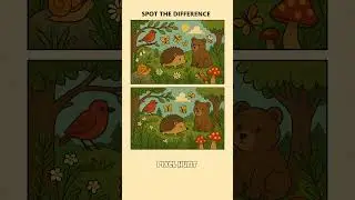 🌟 Can You Spot All 7 Differences in This Forest Animal Puzzle? 🧠🔥 #Shorts #trending #explore #foryou