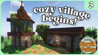 Let's start building this COZY village! - Society: Sunlit Valley Minecraft Modpack