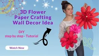 3D flower making from paper crafting #papercraft #diy #wallhanging #homedecoration #craft #easy 