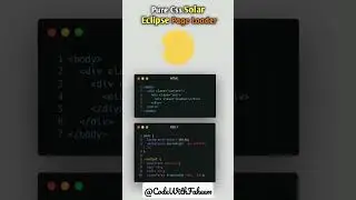Pure CSS Solar Eclipse  Page Loader.     #youtubeshorts