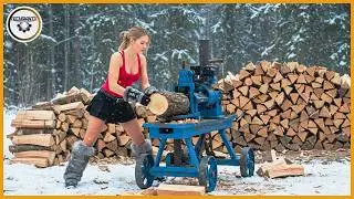 Fastest Automatic Firewood Processing Machine | Modern Wood Cutter and Splitter Machines #27