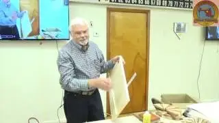 John Kershner demonstrates the assembly of segmented bowls