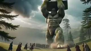 😱 Giant Stone Monster Attack | Epic Fantasy Danger Scene ⚔️🔥 #shorts