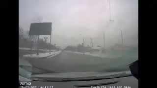 Dash cam captures￼ Man dodging missiles in the road in car Ukraine absolutely crazy footage￼￼