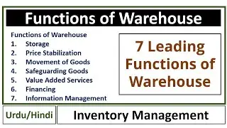 Functions of Warehouse