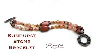 🌞 Sunburst Stone Bracelet DIY Tutorial 🌞
