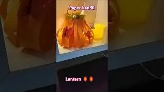 Easy paper lantern 🏮🏮| bottle lamp kandil | how to make Diwali 🪔🎇 lamp #shorts #lantern |