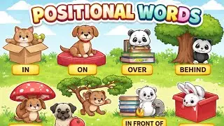 Positional Words | In, on, under, above, below, near, far, between, behind, and in front