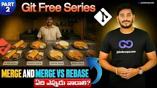 🔥Git Rebase Simple | Rebase | Merge vs Rebase Explained with Real-World Example (Part 2) | Telugu