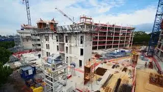 Montpellier - Timelapse de la construction des bureaux Odysseum | Ywood Business | Nexity