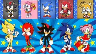 Cute Picture Matching Challenge: Sonic, Amy, Knuckles, Super Sonic, and Shadow | Funny Shin Sonic