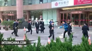 'whipped in the face'  China team building gone wrong!