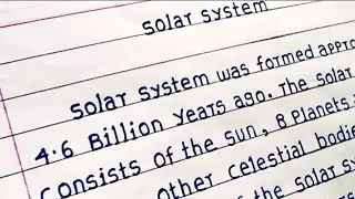 Essay on solar system in english  |essay writing on solar system|writing zone|