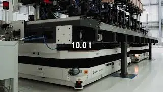 Coupling mode of 2 Stäubli 5-ton AGVs in aeronautics industry