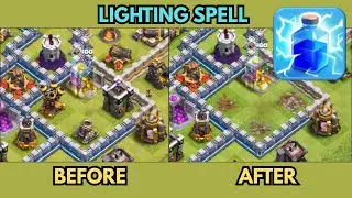 Triple Kill! Lightning Spell Wipes Out 3 Defenses - Clash Of Clans