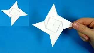 How to make origami shuriken  Simple paper shuriken