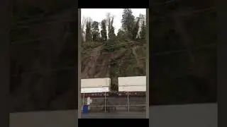 Landslide causes train to derail