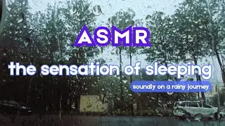 the sensation of sleeping on a journey in the rain