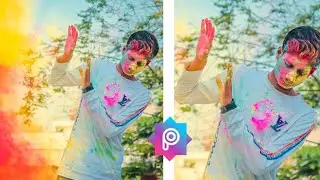 Holi Photo Editing || PicsArt Holi Photo Editing || Holi Colour Lightroom || Realistic Holi Editing