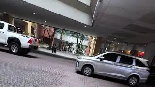 Walking to the mall in the Philippines
