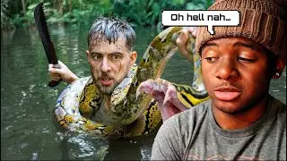 A guy does a 3 day survival on snake island!!!