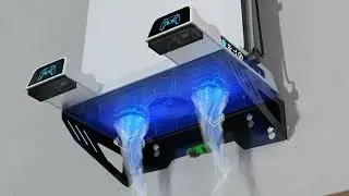 PS5 Slim Wall Mount Kit with Cooling Fan and Charging Station