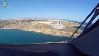 Airbus A220 Pilot's View! Lovely Heraklion Landing (Crete, Greece) [AirClips]