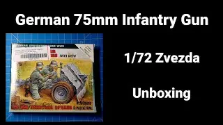 German 75mm Infantry Gun 1/72 Zvezda Unboxing