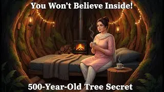 Hidden Inside a 500-Year-Old Giant Tree Log | Secret Luxury Shelter (ASMR Build)