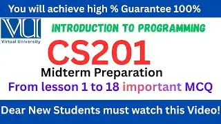 CS201 Midterm Preparation most IMPORTANT & REPEATED MCQ ✅ #cs201