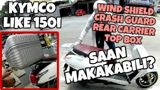 KYMCO LIKE 150i ABS | INSTALLATION OF REAR RACK | WIND SHIELD | TOP BOX | CRASH GUARD